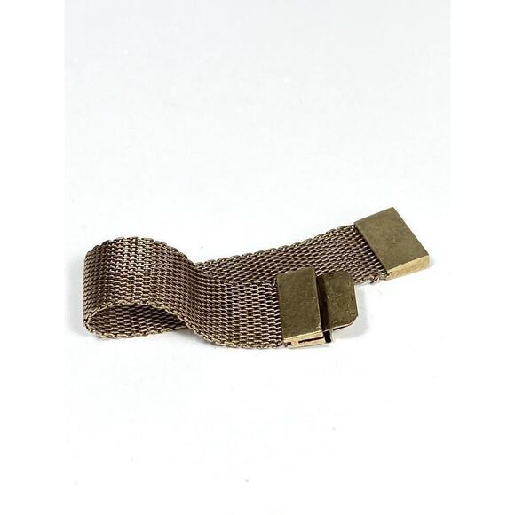 J Crew Bracelet Mesh Brass Tone Vintage 6.25” - Picture 6 of 12